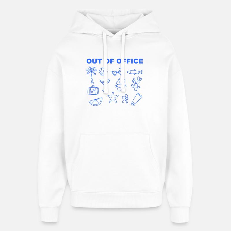 Absent du bureau / Vacances / Retraite - Sweat à capuche unisexe Stanley/Stella Oversized - blanc