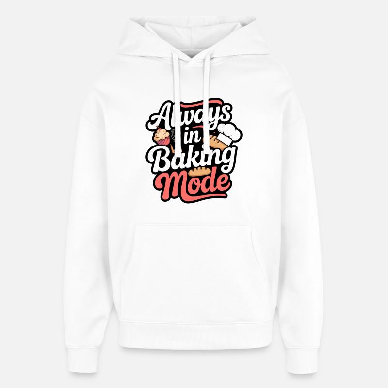 Backmodus Immer Backen - Oversized Unisex Hoodie von Stanley/Stella - Weiß
