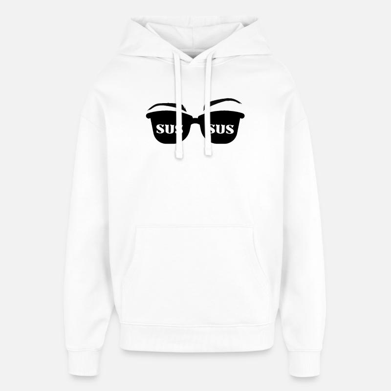 Lunettes de soleil SUS Meme Design - Sweat à capuche unisexe Stanley/Stella Oversized - blanc