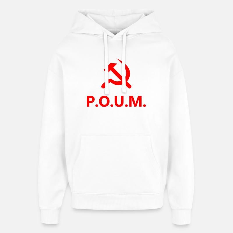 POUM - Sweat à capuche unisexe Stanley/Stella Oversized - blanc