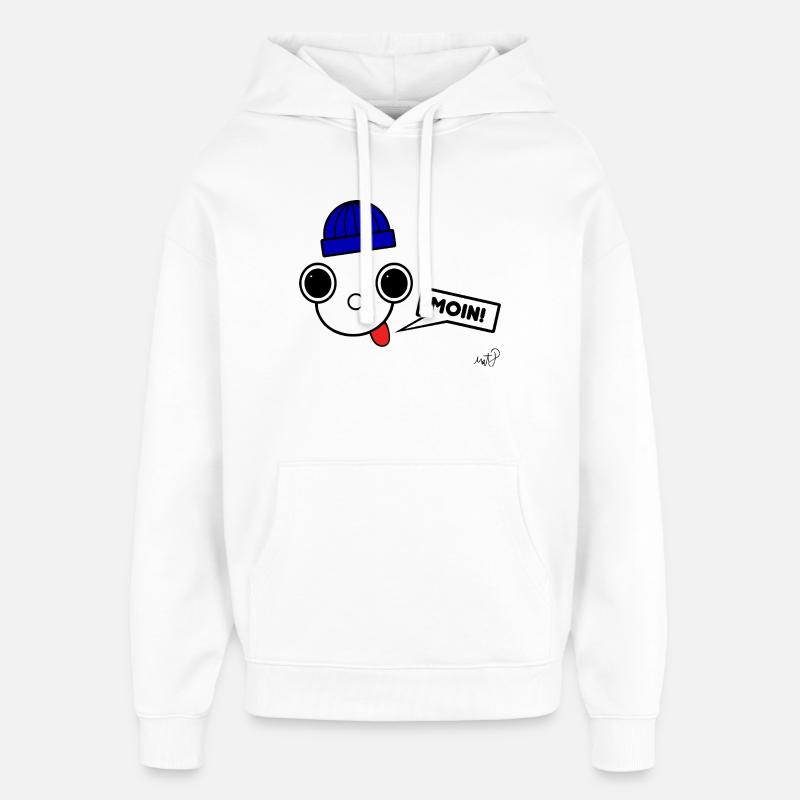 Koppie Moin avec Beanie - Sweat à capuche unisexe Stanley/Stella Oversized - blanc