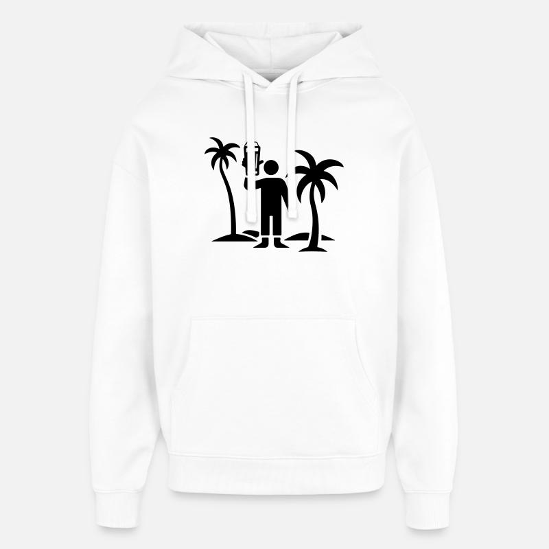 Birra dell'Isola per Festa e Vacanze - Stanley/Stella Oversized Felpa con cappuccio unisex - bianco