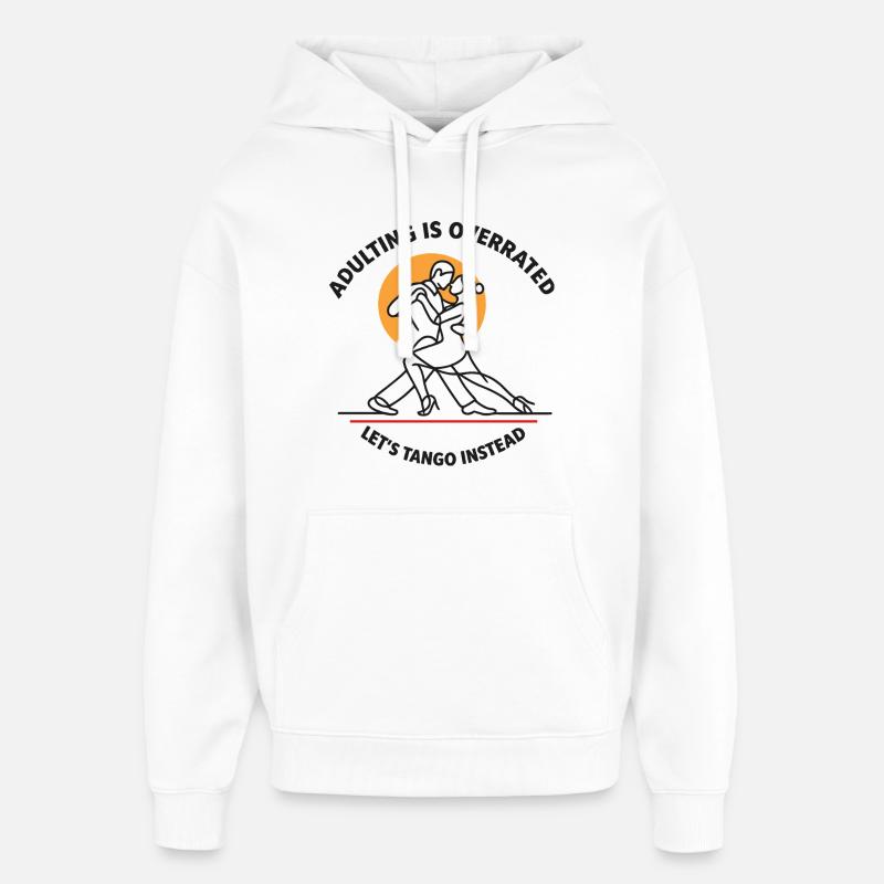 Tango Argentino Passion Cadeau - Sweat à capuche unisexe Stanley/Stella Oversized - blanc