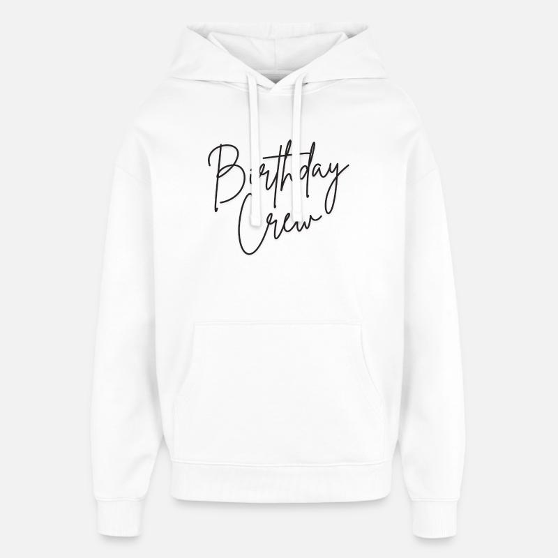 Équipe d’anniversaire - Sweat à capuche unisexe Stanley/Stella Oversized - blanc