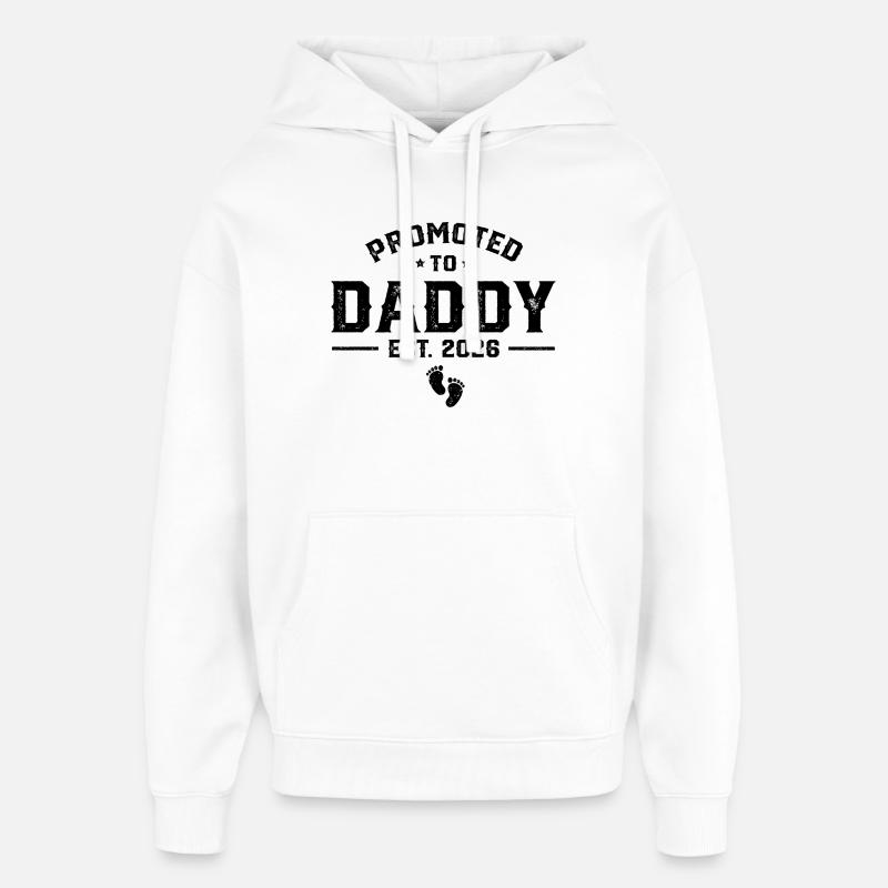 Promu Papa 2026 estimé. - Sweat à capuche unisexe Stanley/Stella Oversized - blanc