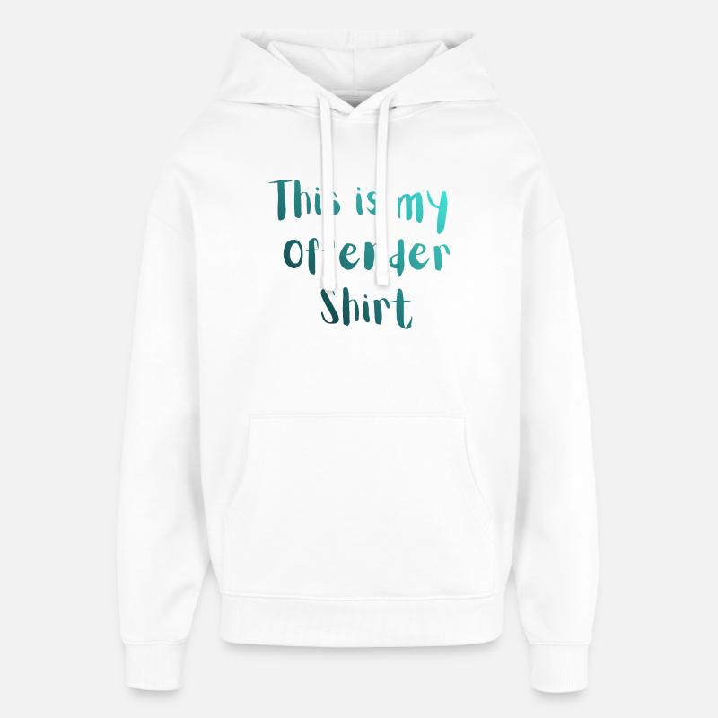 C’est mon t-shirt de délinquant - Sweat à capuche unisexe Stanley/Stella Oversized - blanc