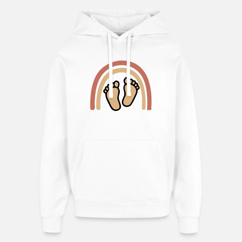 Baby Feet Rainbow Bohême - Sweat à capuche unisexe Stanley/Stella Oversized - blanc