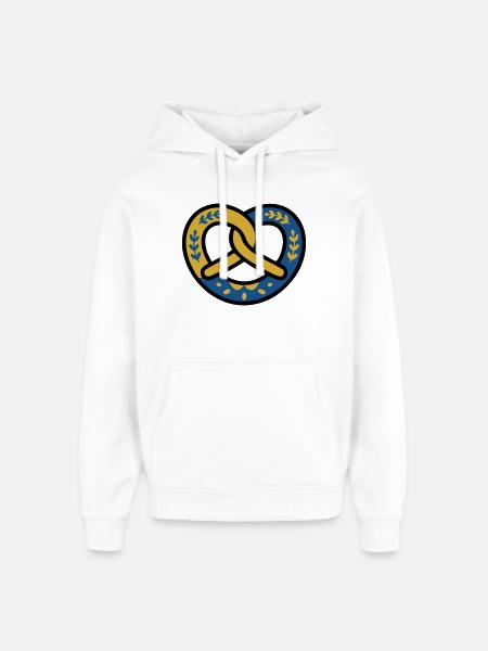 Pretzel Diamond Pattern Bavaria Volksfest Munich - Oversized Unisex Hoodie by Stanley/Stella - white