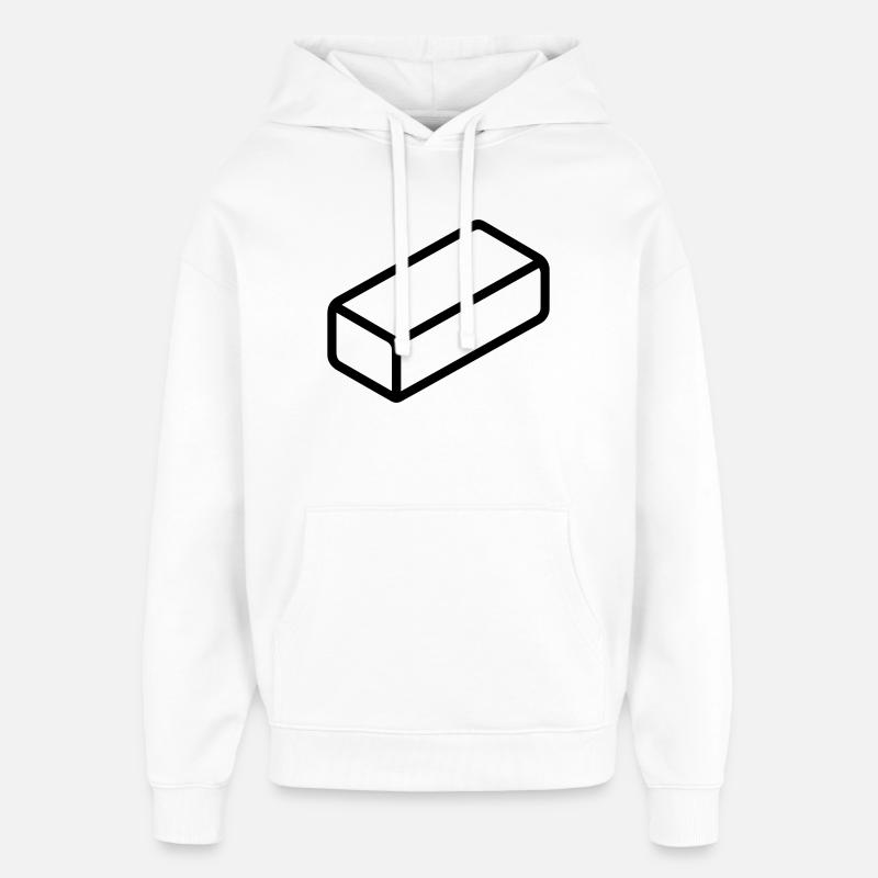 brique - Sweat à capuche unisexe Stanley/Stella Oversized - blanc