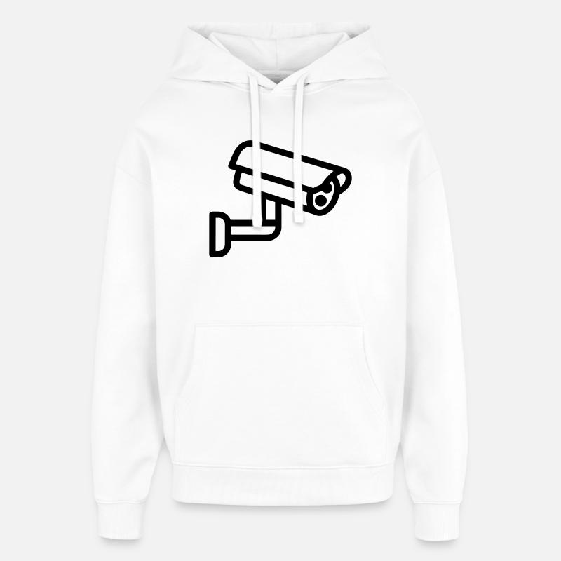 Camera - Oversized Unisex Hoodie by Stanley/Stella - white