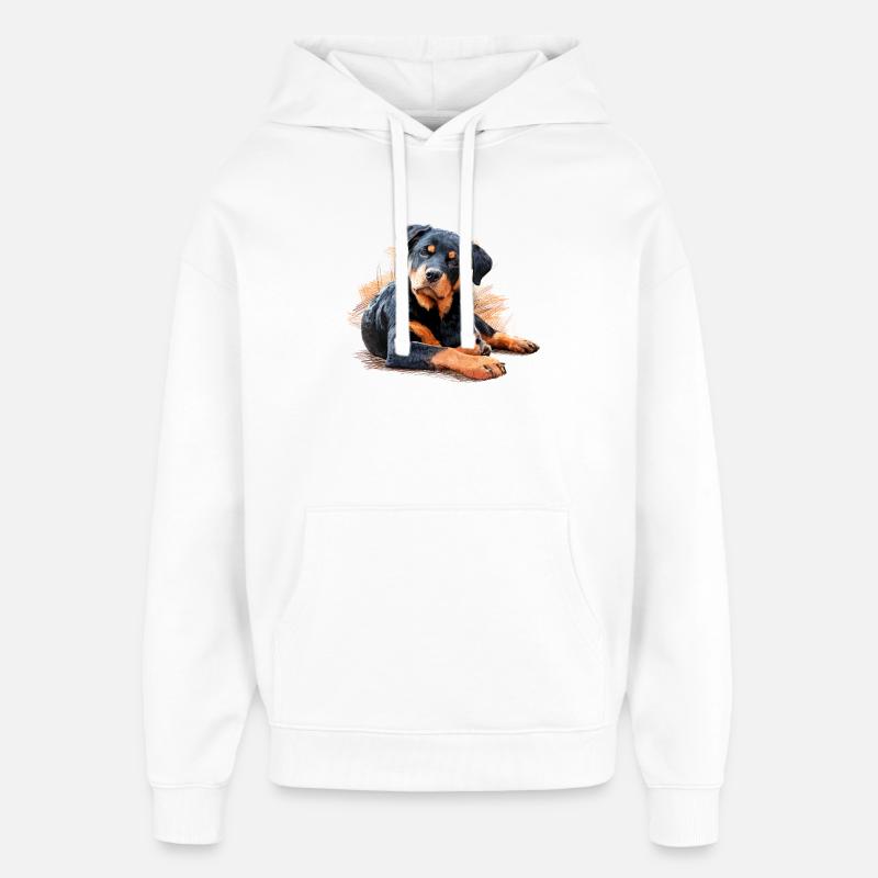 Rottweiler - Sweat à capuche unisexe Stanley/Stella Oversized - blanc
