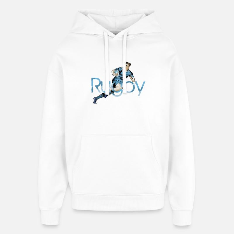 Rugby - Sweat à capuche unisexe Stanley/Stella Oversized - blanc