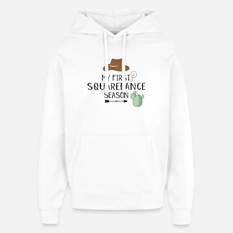 square Dance - Sweat à capuche unisexe Stanley/Stella Oversized - blanc