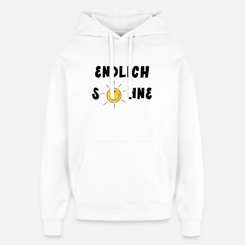 Endlich Sonne - Sommer - Sonnenschein - Oversized Unisex Hoodie von Stanley/Stella - Weiß