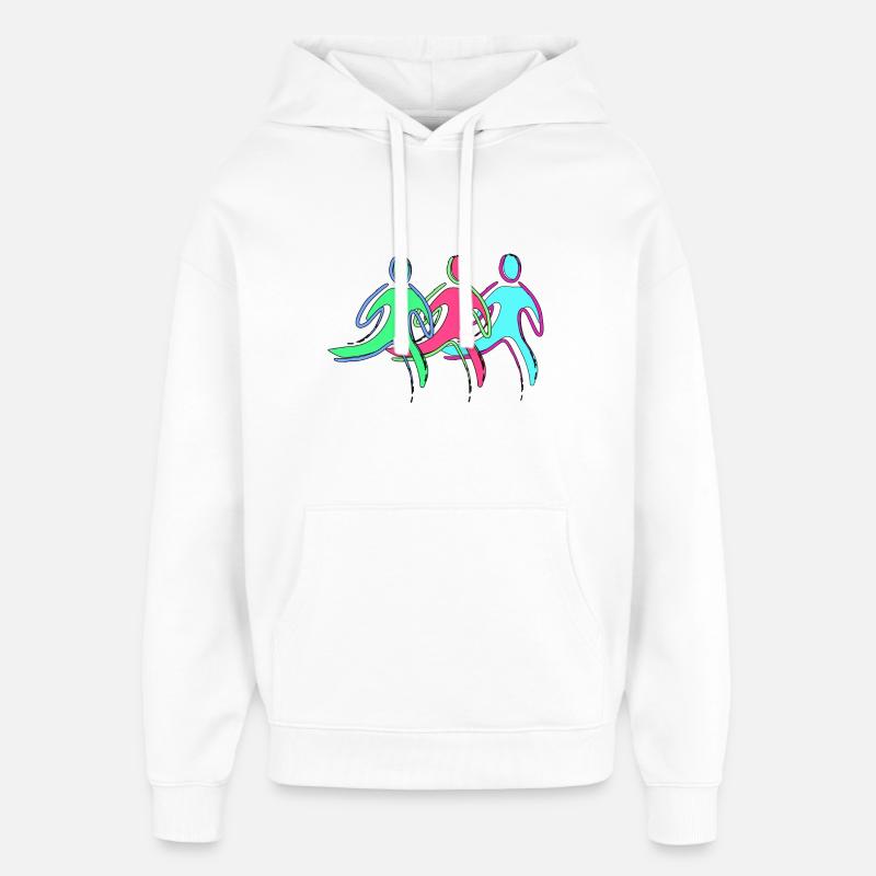 Entraînement à la course, athlètes - Sweat à capuche unisexe Stanley/Stella Oversized - blanc