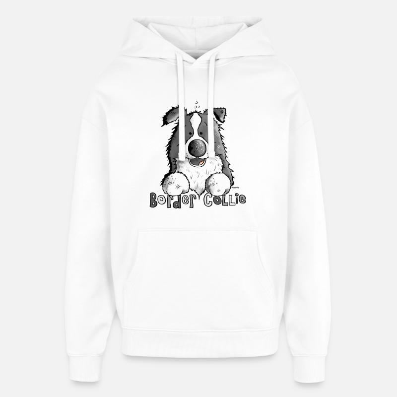 Petit Boder Collie - Chien de Berger - Sweat à capuche unisexe Stanley/Stella Oversized - blanc