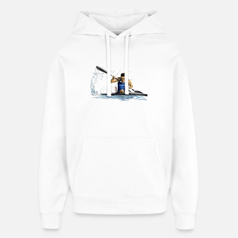 Kayak - Sweat à capuche unisexe Stanley/Stella Oversized - blanc
