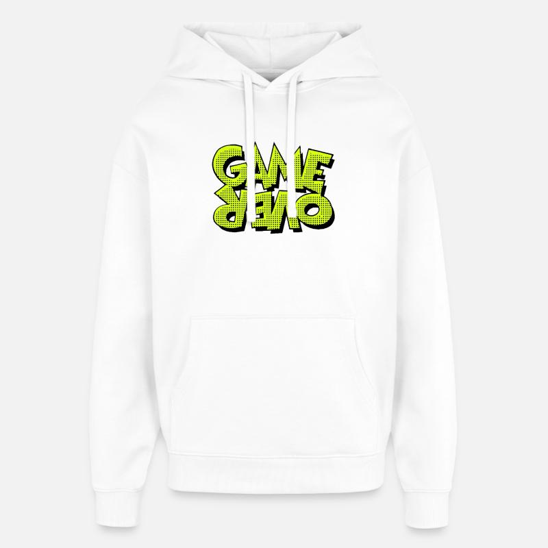 Game Over Retro Pixel Design - Sweat à capuche unisexe Stanley/Stella Oversized - blanc