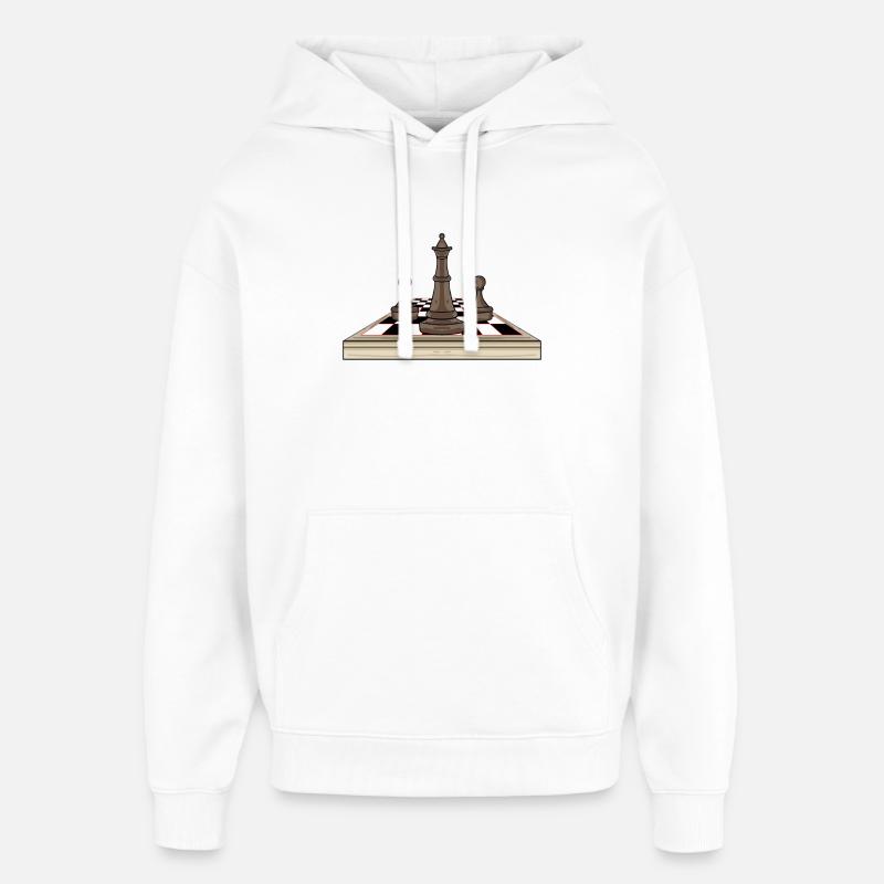 Échiquier - Sweat à capuche unisexe Stanley/Stella Oversized - blanc