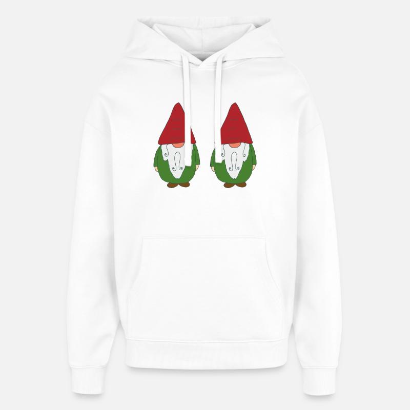 gartenzwerge doppelt - Oversized Unisex Hoodie von Stanley/Stella - Weiß