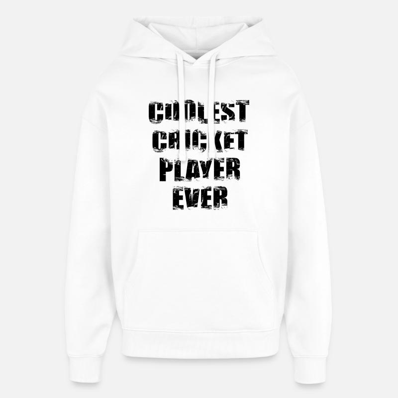 Joueur de cricket cool - Sweat à capuche unisexe Stanley/Stella Oversized - blanc