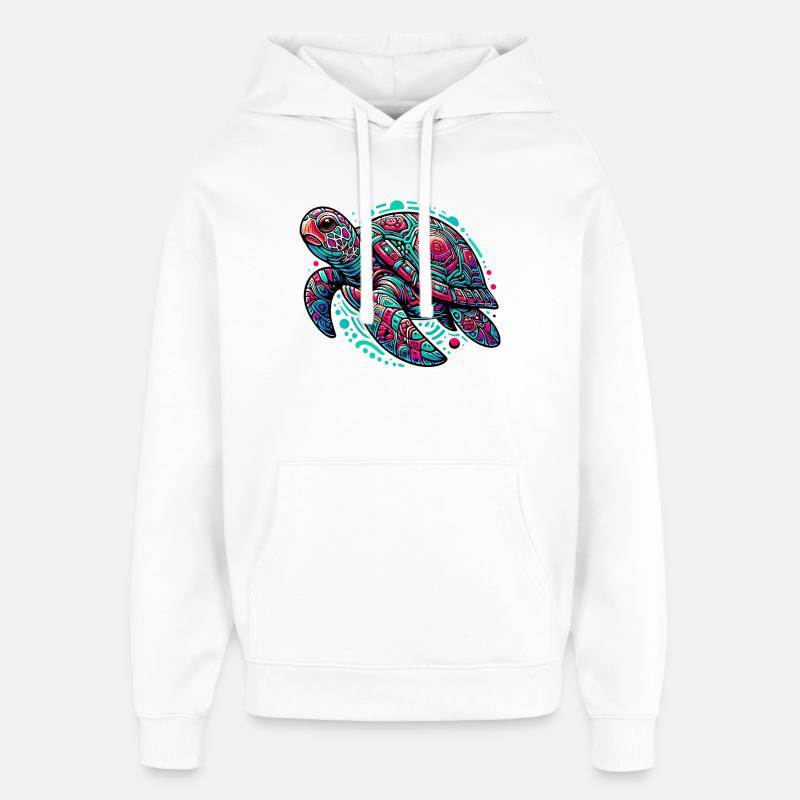 Turtle - Oversized Unisex Hoodie by Stanley/Stella - white