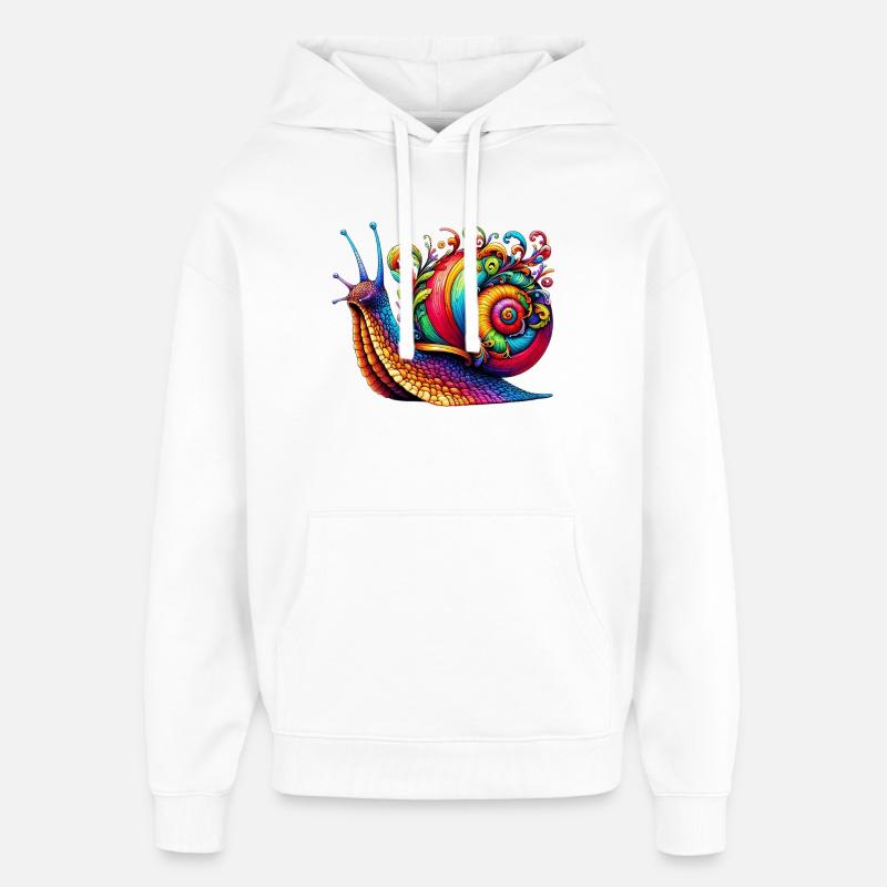 Escargot - Sweat à capuche unisexe Stanley/Stella Oversized - blanc