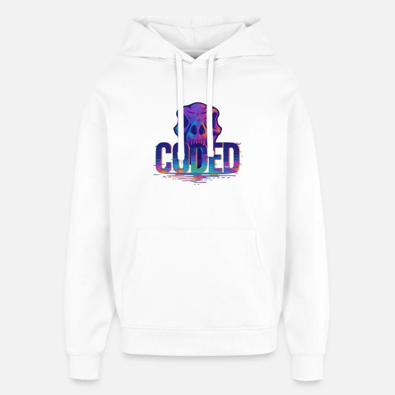 Coded_Dinoarmy - Sweat à capuche unisexe Stanley/Stella Oversized - blanc