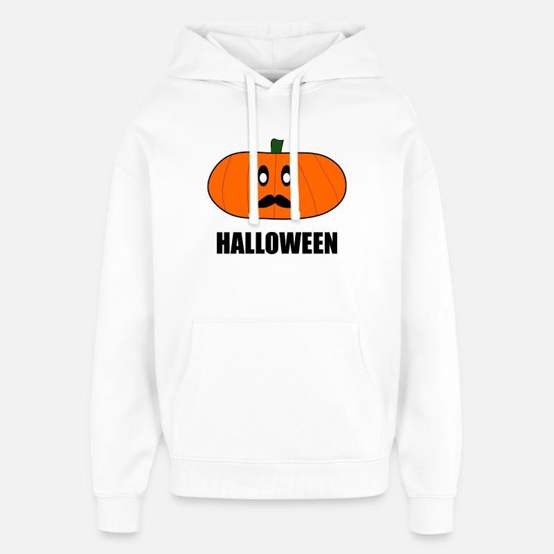 HALLOWEEN. CITROUILLE. CITROUILLE HALLOWEEN - Sweat à capuche unisexe Stanley/Stella Oversized - blanc