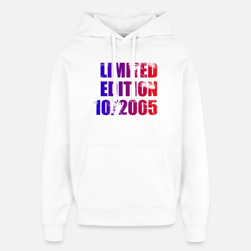 20e anniversaire Edition Limitée 10/2005 - Sweat à capuche unisexe Stanley/Stella Oversized - blanc