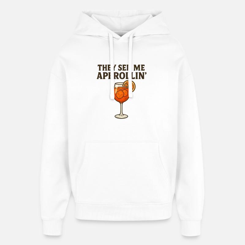 Aperollin Jeu de mots Design - Sweat à capuche unisexe Stanley/Stella Oversized - blanc