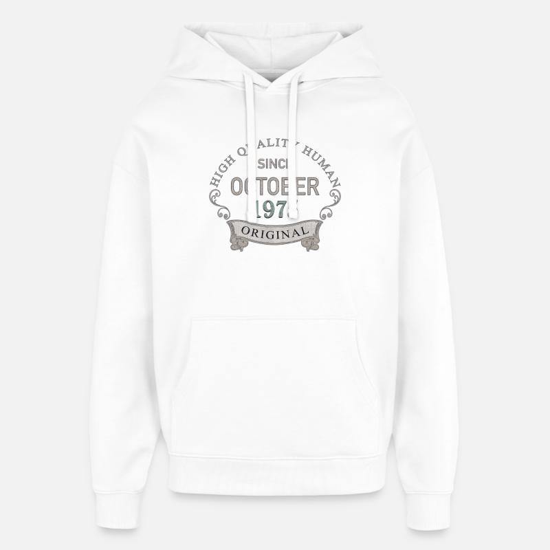 Since_October_1975 - Sweat à capuche unisexe Stanley/Stella Oversized - blanc