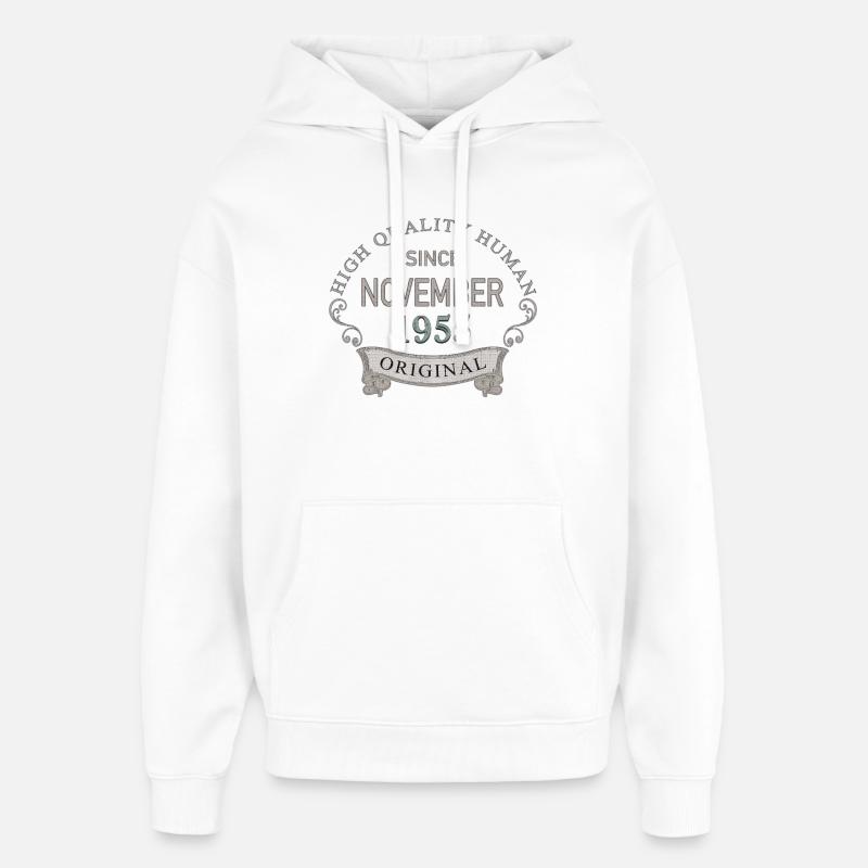 Since_November_1955 - Sweat à capuche unisexe Stanley/Stella Oversized - blanc
