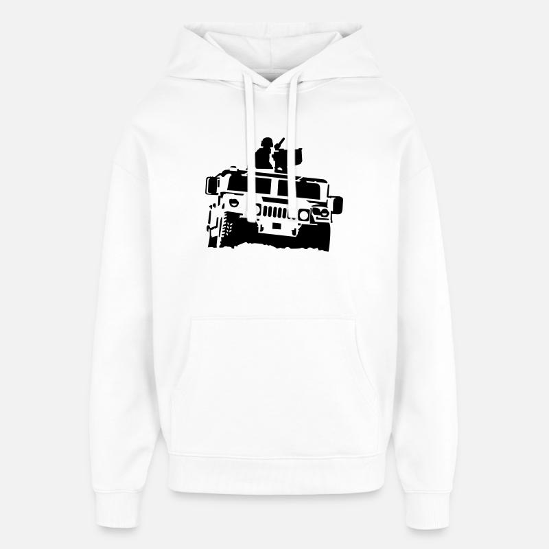 Véhicule de combat - Sweat à capuche unisexe Stanley/Stella Oversized - blanc