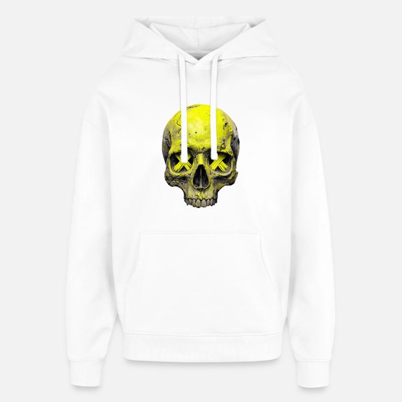 Neon X Crâne - Sweat à capuche unisexe Stanley/Stella Oversized - blanc