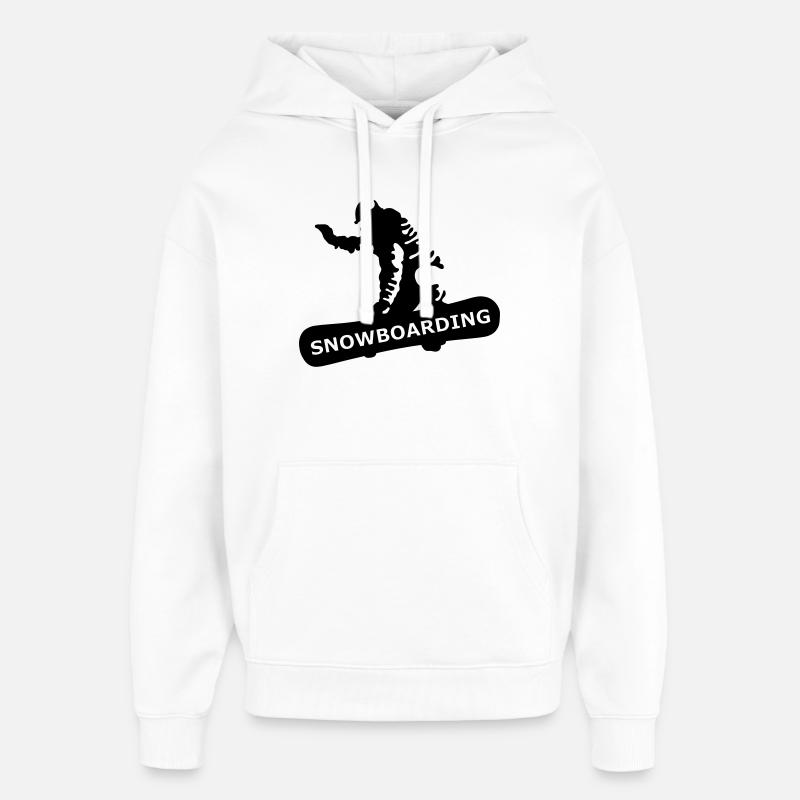 Planche à neige - Sweat à capuche unisexe Stanley/Stella Oversized - blanc