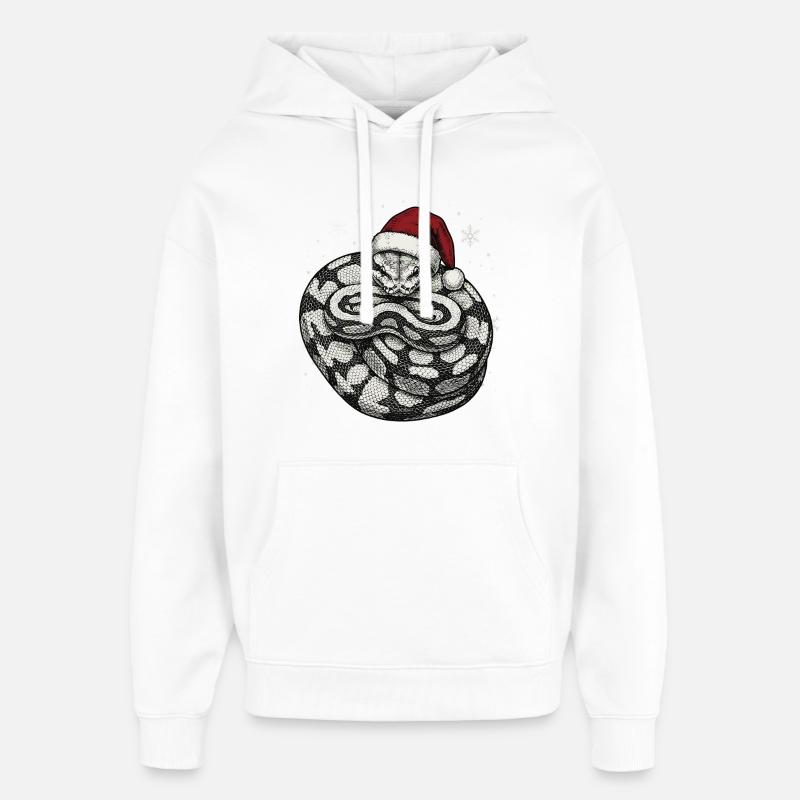 Königspython Weihnachten Ball Python Schlange - Oversized Unisex Hoodie von Stanley/Stella - Weiß