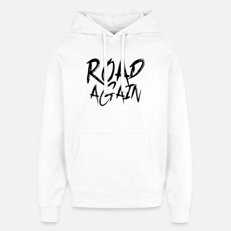 Road Again - Sweat à capuche unisexe Stanley/Stella Oversized - blanc