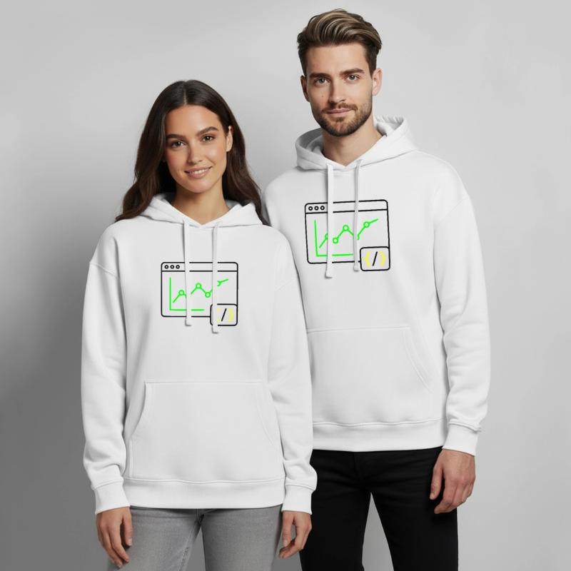 Web Analyse Chart Coding Browser Vektor Oversized Unisex Hoodie von Stanley/Stella