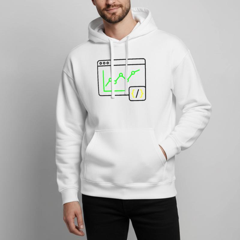 Web Analyse Chart Coding Browser Vektor Oversized Unisex Hoodie von Stanley/Stella