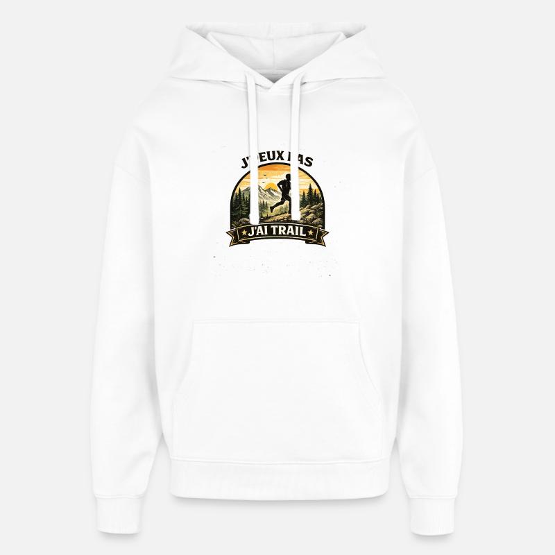 Trail Runner: J'ai Trail - Sweat à capuche unisexe Stanley/Stella Oversized - blanc