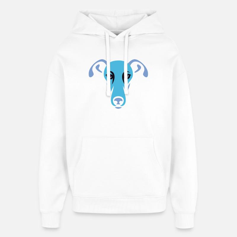 Lévrier, Galgo - Sweat à capuche unisexe Stanley/Stella Oversized - blanc