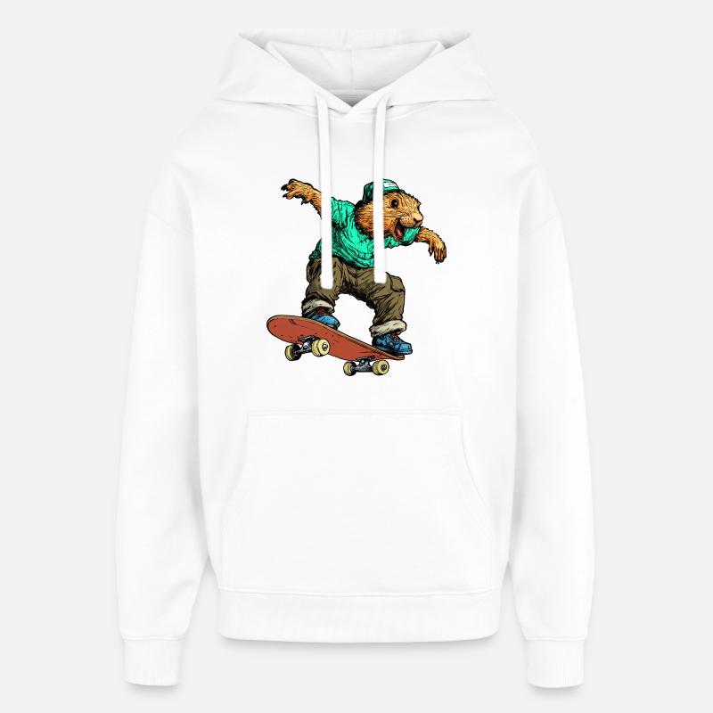 Marmot Skateboard - Sweat à capuche unisexe Stanley/Stella Oversized - blanc