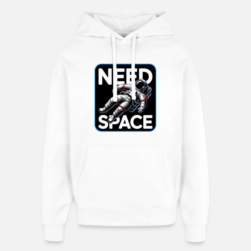Serve astronauta spaziale - Stanley/Stella Oversized Felpa con cappuccio unisex - bianco