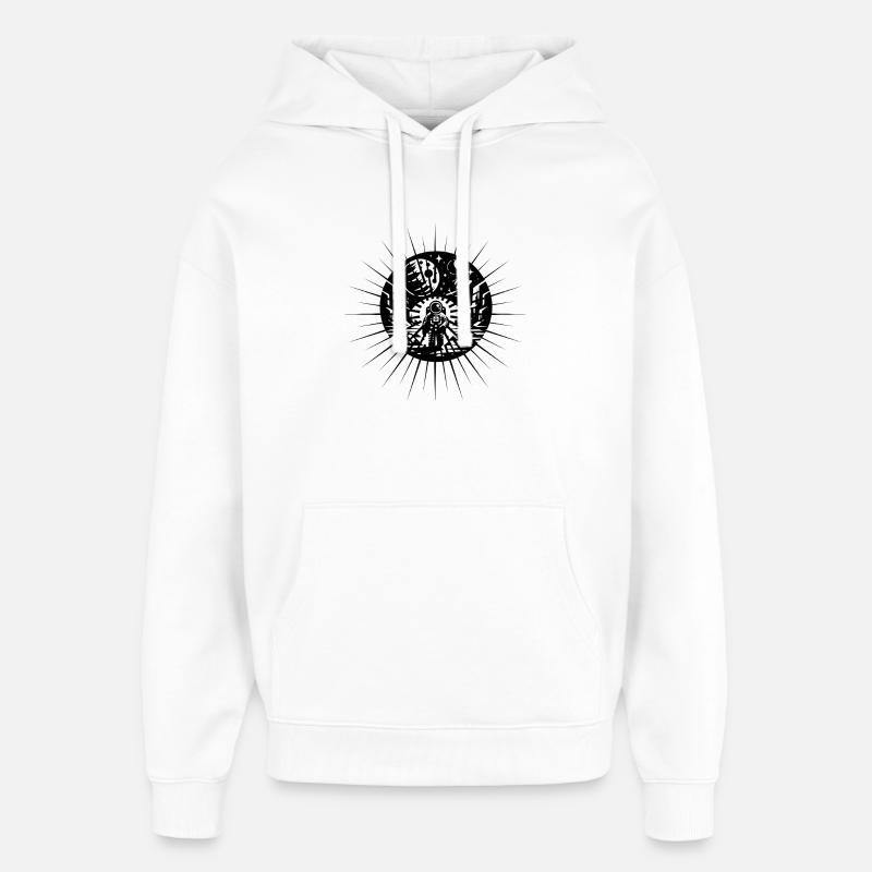 Astronaute Celestial Mandala Galaxy - Sweat à capuche unisexe Stanley/Stella Oversized - blanc