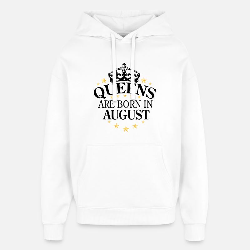 Queens August - Oversized Unisex Hoodie von Stanley/Stella - Weiß