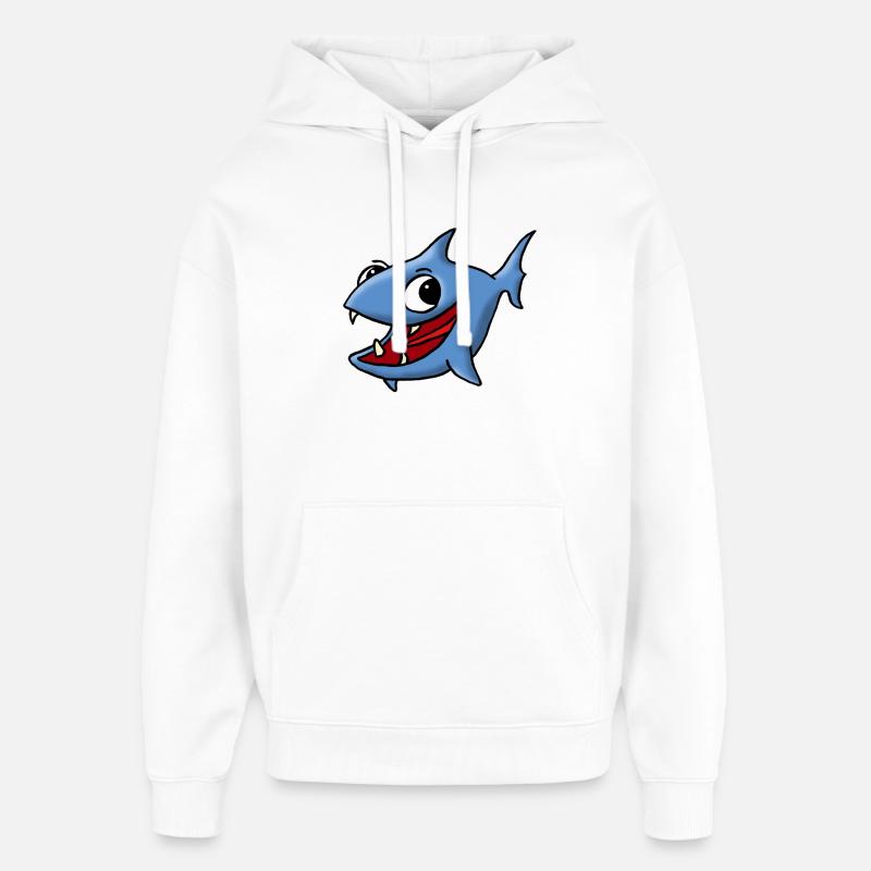 Blue Fish - Sweat à capuche unisexe Stanley/Stella Oversized - blanc