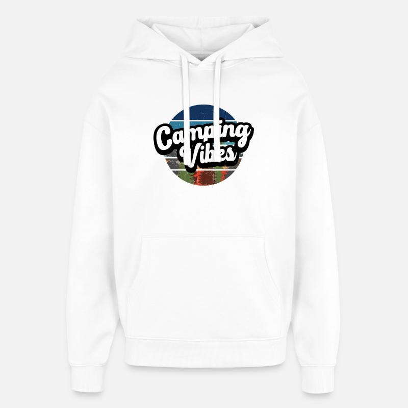 Ambiance de camping - Sweat à capuche unisexe Stanley/Stella Oversized - blanc