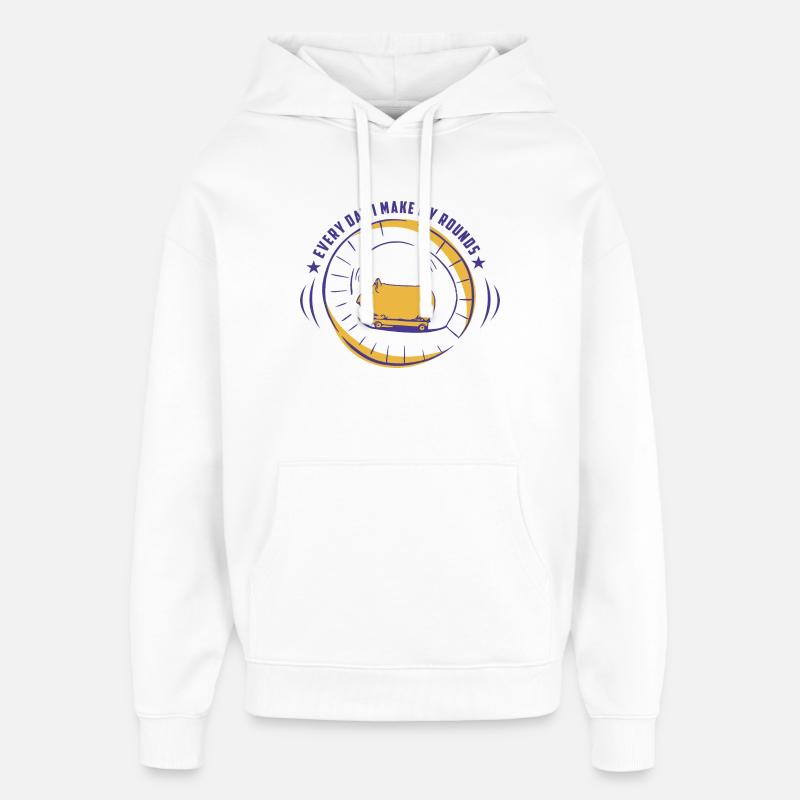 Hamster avec skateboard - Sweat à capuche unisexe Stanley/Stella Oversized - blanc