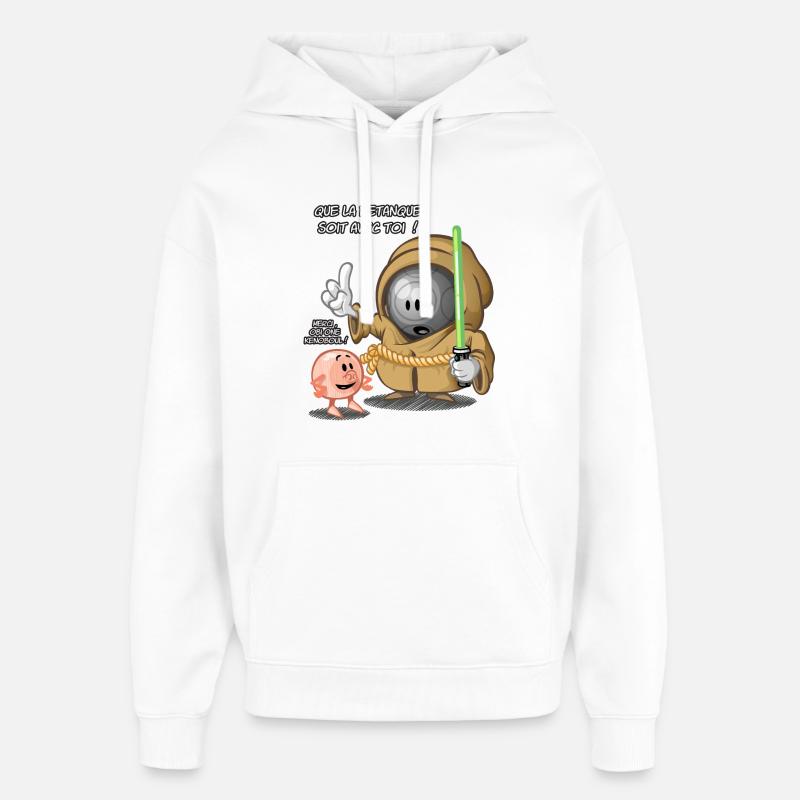 Que la pétanque soit avec toi ! - Sweat à capuche unisexe Stanley/Stella Oversized - blanc